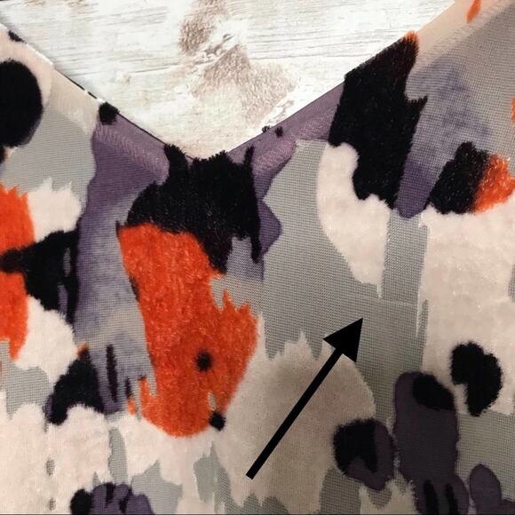 CAbi Radiant Dress Cream Velvet Burnout Floral Autumnal Sleeveless Work Size XS - Picture 5 of 9